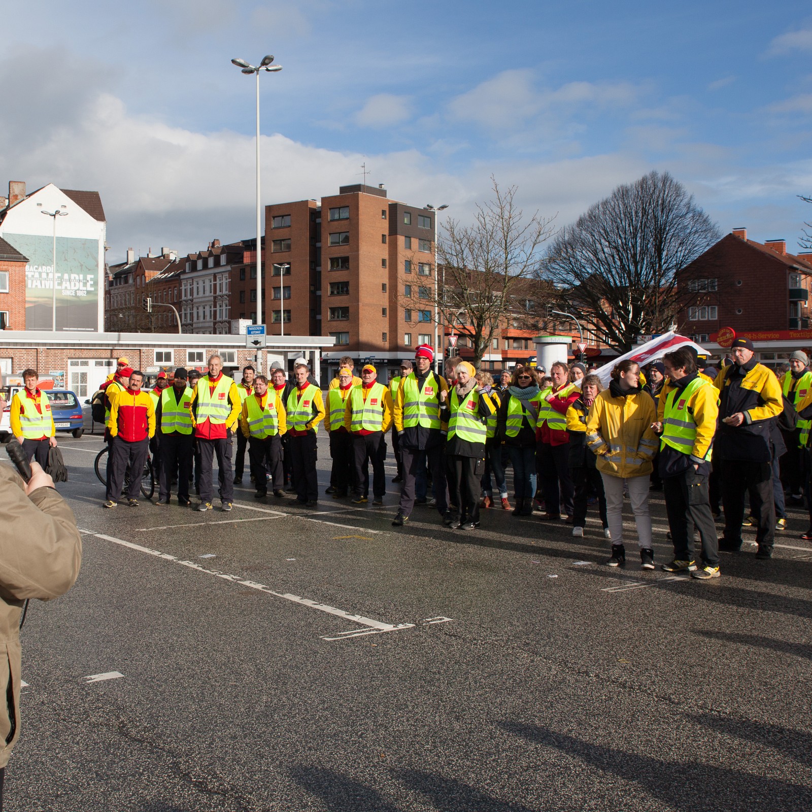 Warnstreik Post AG in Kiel