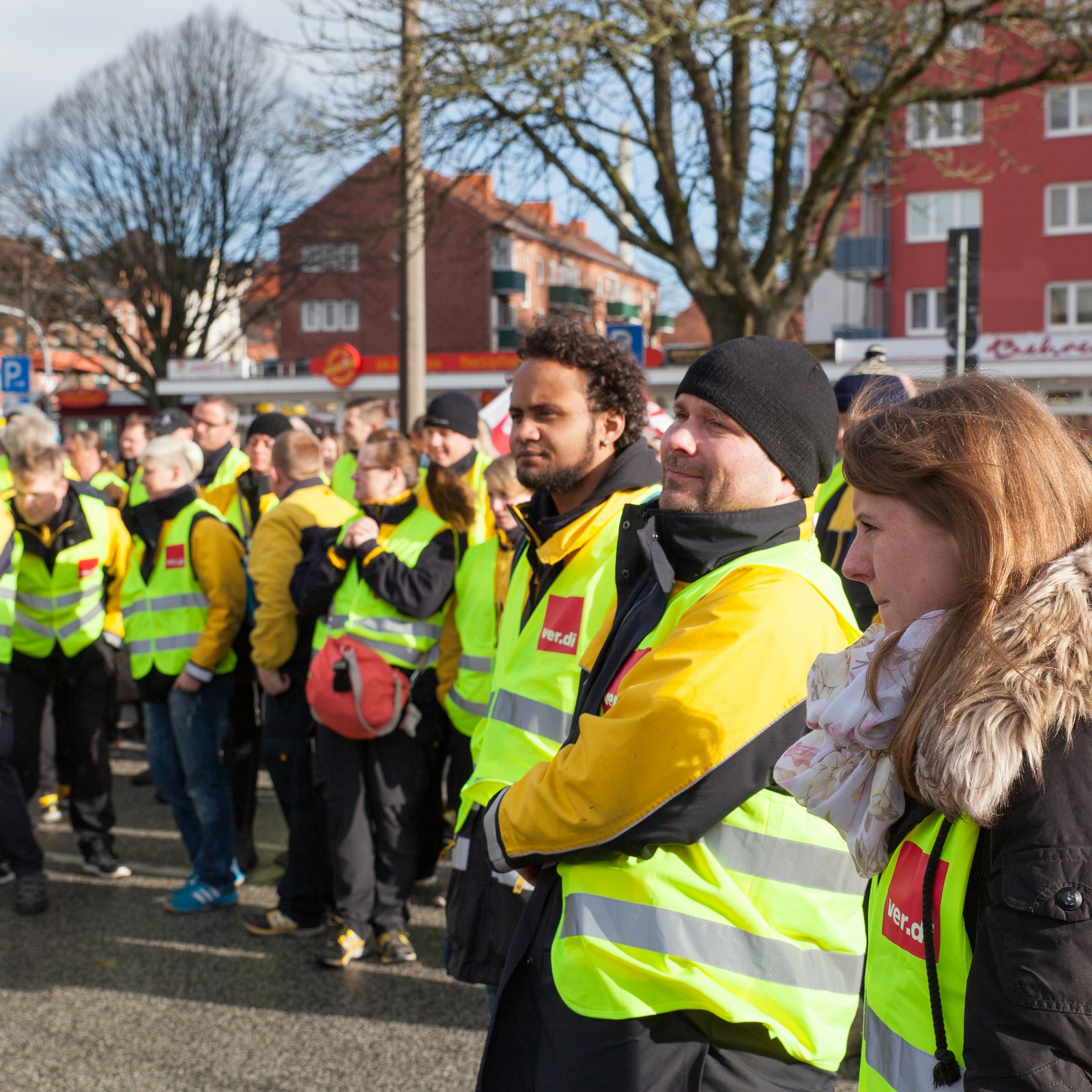 Warnstreik Post AG in Kiel