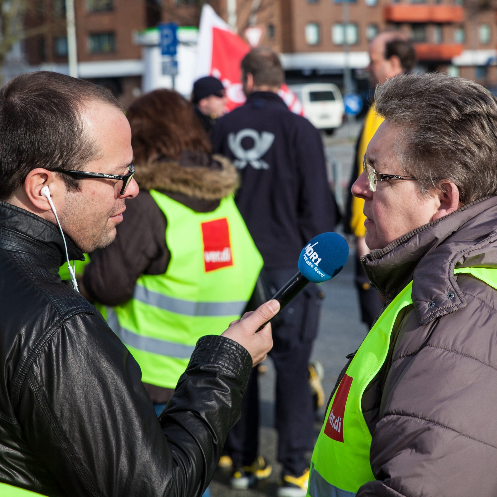 Warnstreik Post AG in Kiel