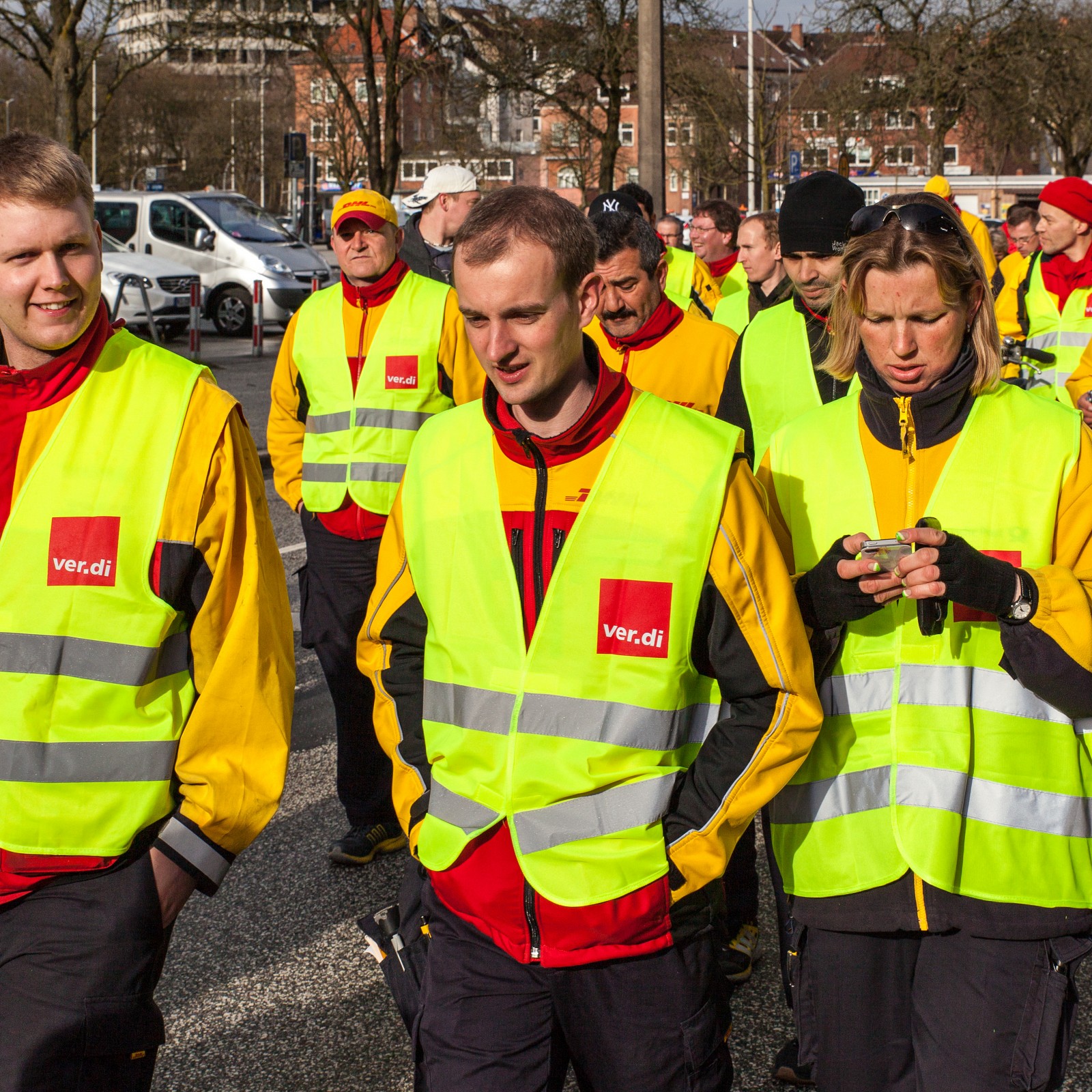 Warnstreik Post AG in Kiel