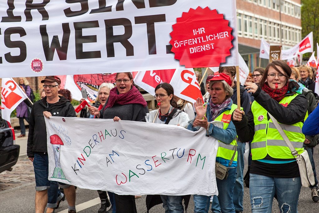 Streik der Sozial- und Erziehungsdienste in Kiel