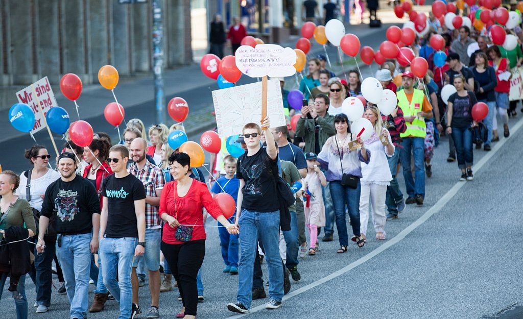 Demonstration der Sozial- und Erziehungsdienste in Kiel