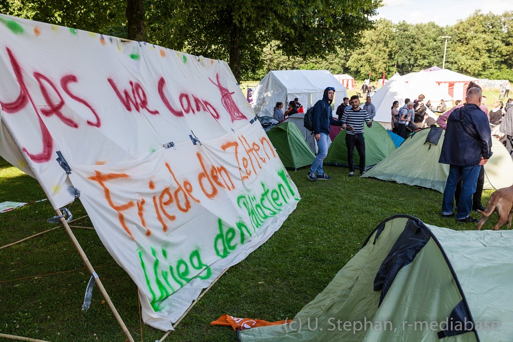 G20 Protestcamp in Hamburg Altona (Volkspark)