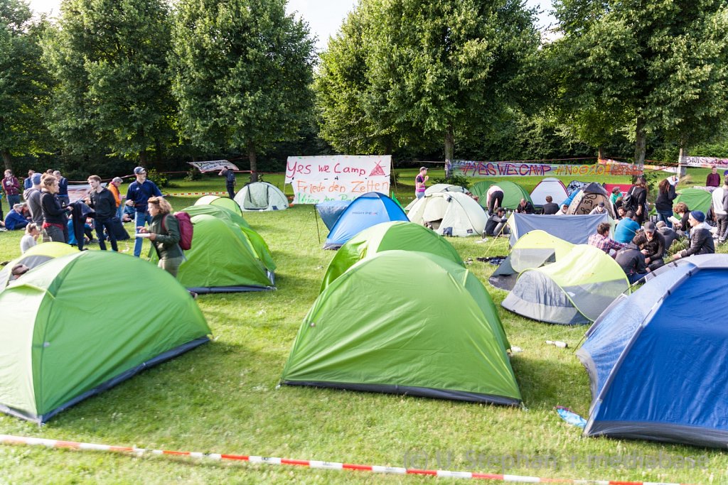 G20 Protestcamp in Hamburg Altona (Volkspark)