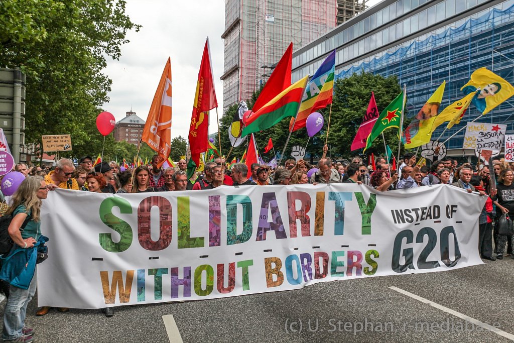 Grenzenlose Solidarität statt G20 !