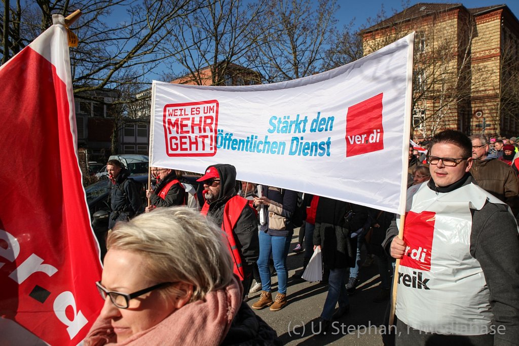 Warnstreik im öffentlichen Dienst in Kiel