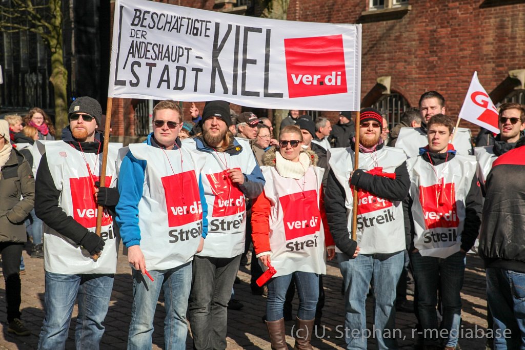 Warnstreik im öffentlichen Dienst in Kiel
