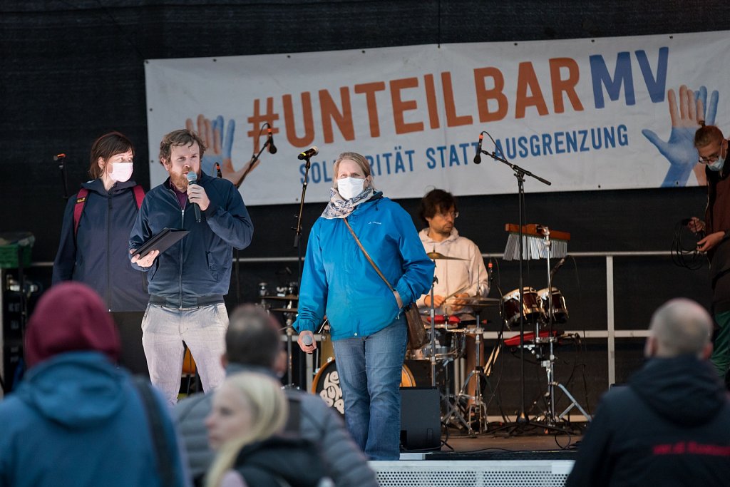 #unteilbarMV Demonstration in Rostock